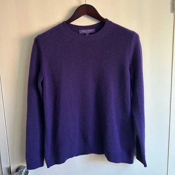 Ralph Lauren Purple Label Purple Cashmere Crewneck
